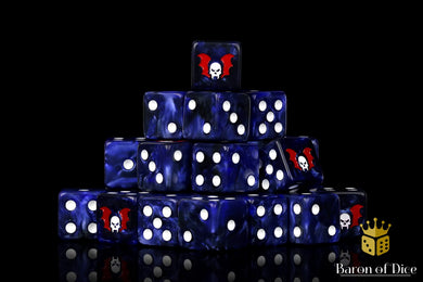 Baron of Dice Sci Fi Dice - Claws of Midnight Square Corner x25