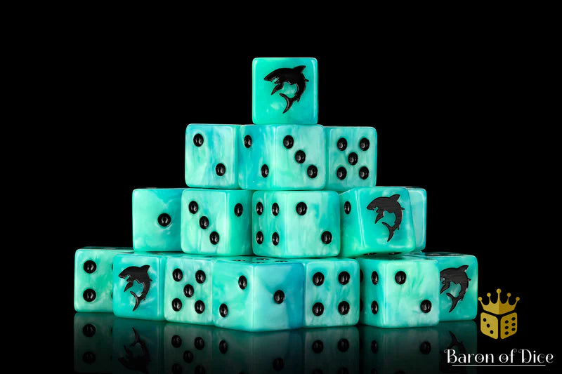 Baron Of Dice Carcharodon Dice Square Corner 16mm Dice X25