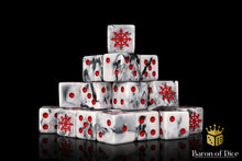 Load image into Gallery viewer, Baron Of Dice Chaos Demon Marbled Square Corner 16mm Dice X25