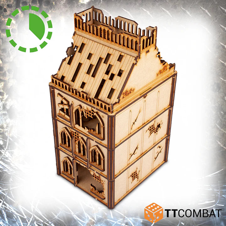 TTCombat Tabletop Scenics - Sci-fi Damaged Gothic Brownstone