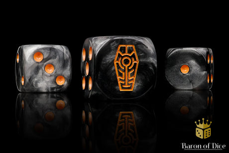 Baron Of Dice Day Of The Dead Orange Coffin Dice X25