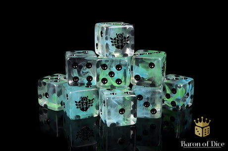 Baron Of Dice Day Day Of The Dead Scarab Square Corner 16mm Dice X25