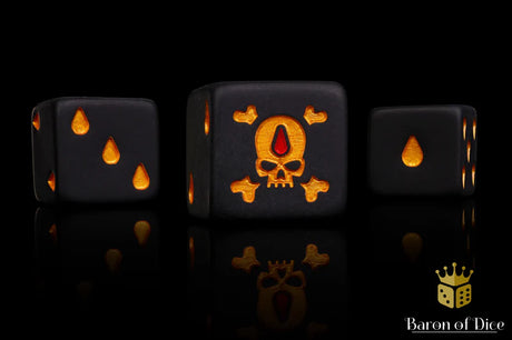 Baron Of Dice Death's Curse Dice Square Corner 16mm Dice
