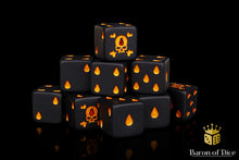 Load image into Gallery viewer, Baron Of Dice Death's Curse Dice Square Corner 16mm Dice