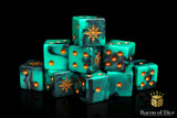 Baron Of Dice Eye Of Chaos Aquamarine Square Corner 16mm Dice X25