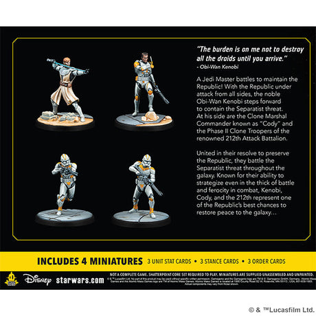 Star Wars Shatterpoint: "Hello There" General Kenobi Squad Pack