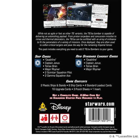 Star Wars X-Wing Miniatures Game TIE SA Bomber