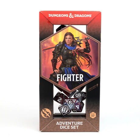 Dungeons & Dragons Adventure Dice by Sirius Dice: Fighter - Red