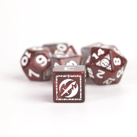 Dungeons & Dragons Adventure Dice by Sirius Dice: Fighter - Red
