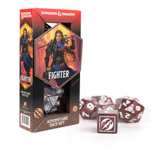 Load image into Gallery viewer, Dungeons &amp; Dragons Adventure Dice by Sirius Dice: Fighter - Red