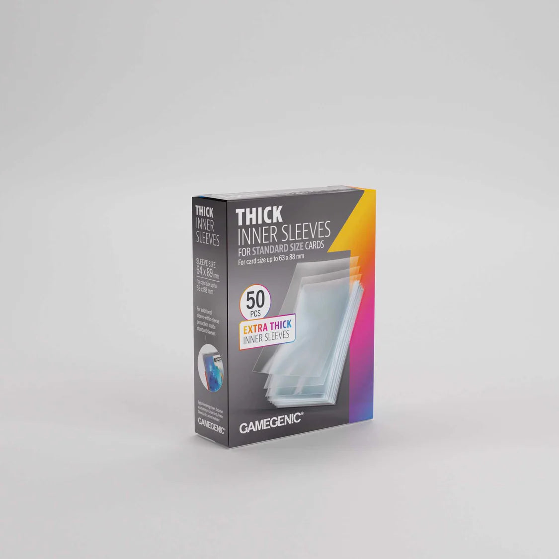 Gamegenic Thick Inner Sleeves: Standard Size Cards 64x89mm (50 ct)