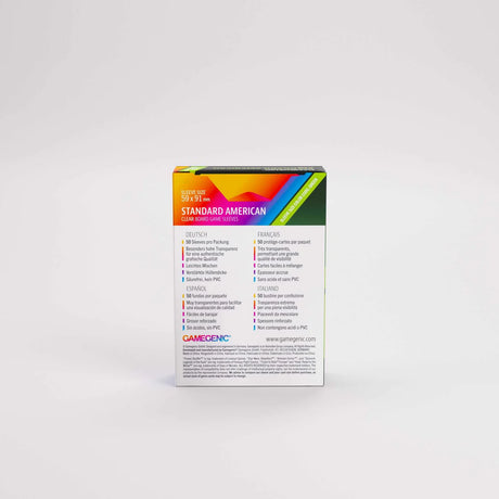 Gamegenic Board Game Sleeves: Standard American Clear (50 ct)