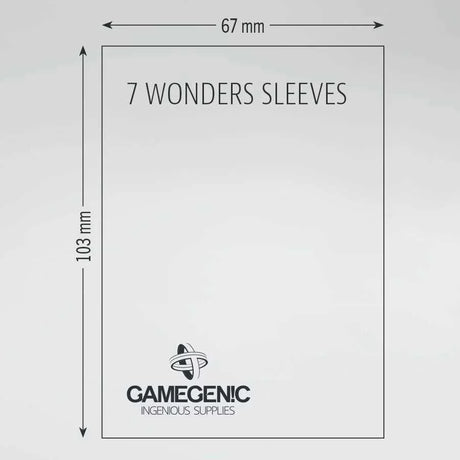 Gamegenic Board Game Sleeves: 7 Wonders Clear (80 ct)