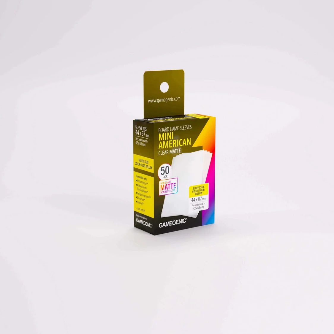 Gamegenic Board Game Sleeves: Mini American Clear Matte (50 ct)