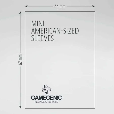Gamegenic Board Game Sleeves: Mini American Clear Matte (50 ct)