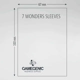 Gamegenic Board Game Sleeves: 7 Wonders Clear Matte (80 ct)