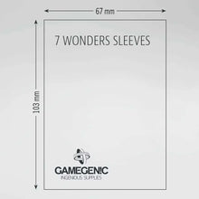 Load image into Gallery viewer, Gamegenic Board Game Sleeves: 7 Wonders Clear Matte (80 ct)
