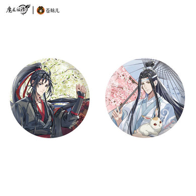 Mo Dao Zu Shi You Yan Chun Xu Ver. Tin Badge 2pc. Set A Tin Badge Wei Wuxian, Lan Wangji, The Untamed