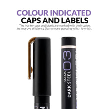 Load image into Gallery viewer, Gaahleri Metallic Series Markers Dark Steel