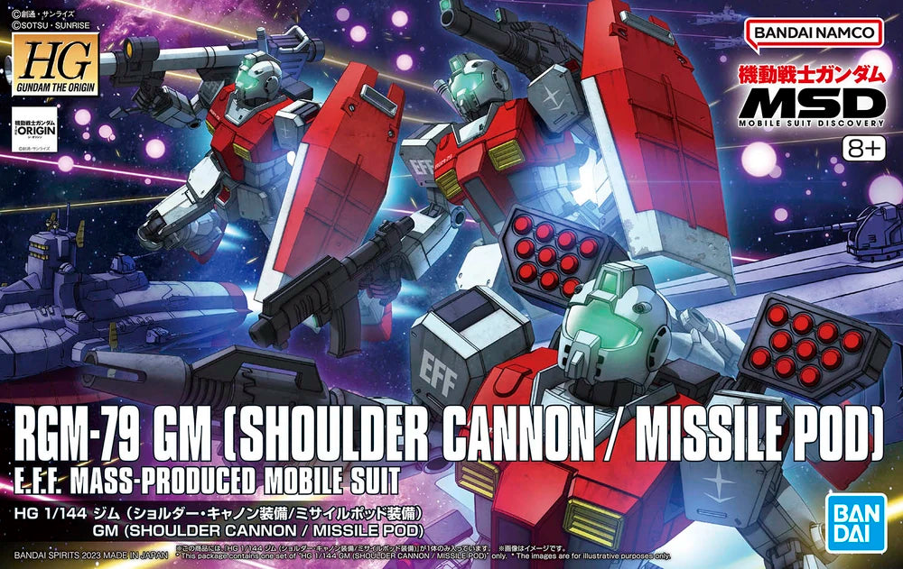 HG GM Shoulder Cannon/Missile Pod Equipment Gundam 1/144 Model Kit