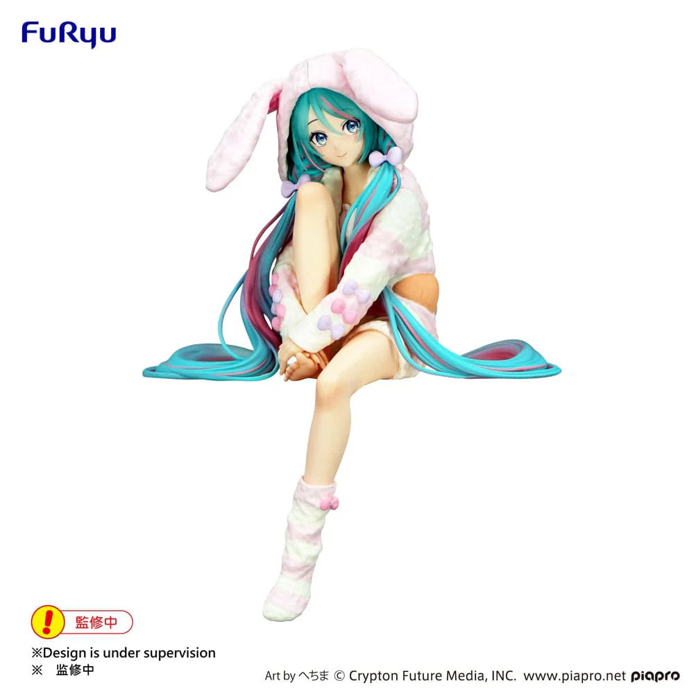 Hatsune Miku Noodle Stopper Figure - Rabbit Ear Hood Pajama