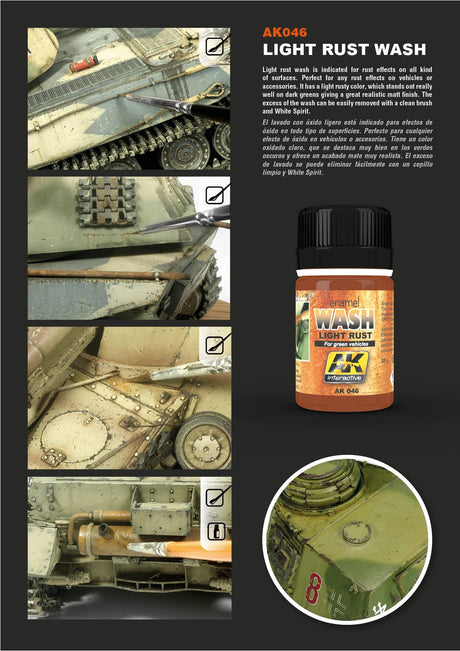 AK Interactive Light Rust Wash 35ml