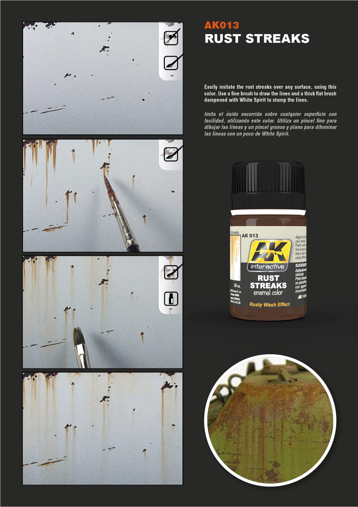 AK Interactive Rust Streaks 35ml