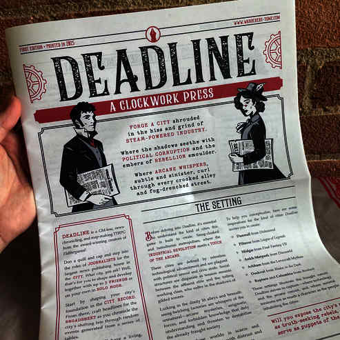 Deadline: a news-chronicling & map-making game