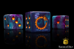 Baron of Dice Sci Fi Dice - Infinity Dragon Square Corner x25