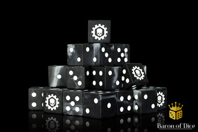 Baron Of Dice Iron Cog Dice Square Corner 16mm Dice X25