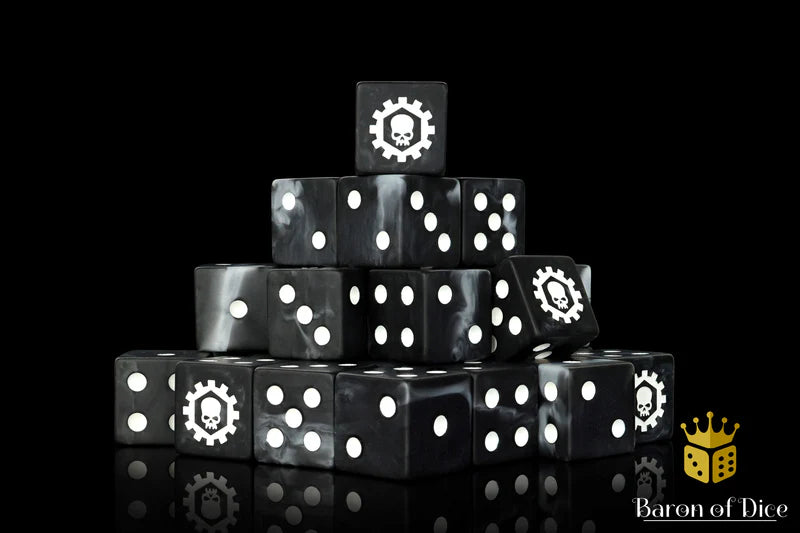 Baron Of Dice Iron Cog Dice Square Corner 16mm Dice X25