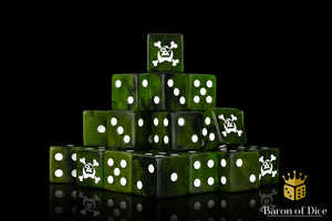 Baron Of Dice Jolly Orc Dice Square Corner 16mm Dice X25