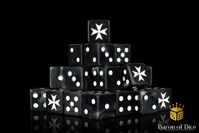 Baron of Dice Sci Fi Dice - Knights Templar Square Corner x25