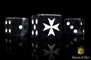 Baron of Dice Sci Fi Dice - Knights Templar Square Corner x25