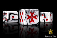 Baron of Dice Knights Templar Marbled Square Corner x25