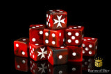 Baron of Dice Knights Templar Red Square Corner x25