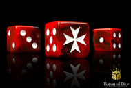 Baron of Dice Knights Templar Red Square Corner x25