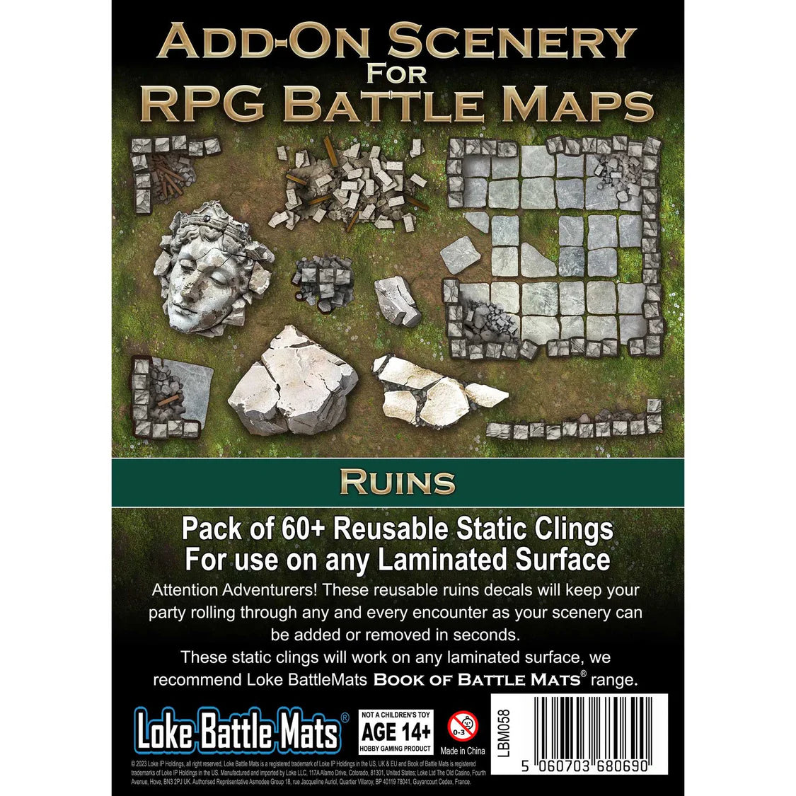 Battle Mats Add On Scenery: Ruins