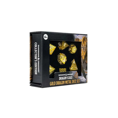Dungeons & Dragons Dragon Scale Metal Dice Set - Gold