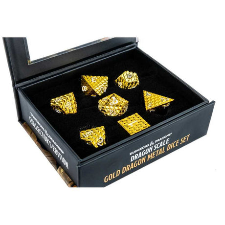 Dungeons & Dragons Dragon Scale Metal Dice Set - Gold