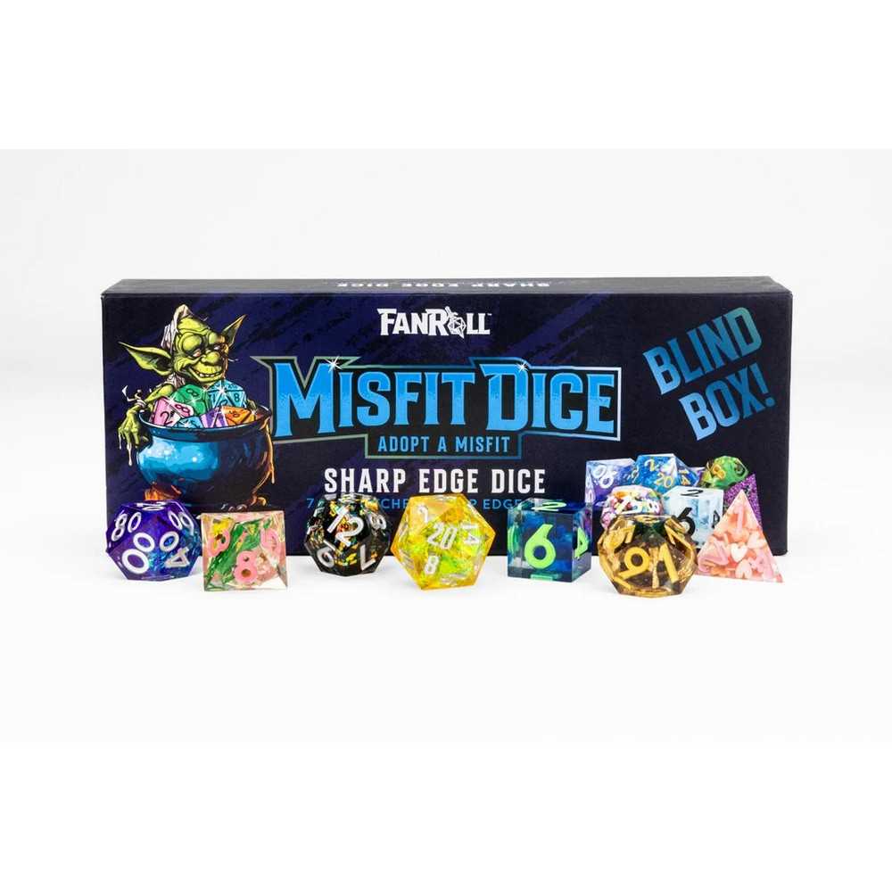 FanRoll Mystery Misfit Sharp Edge Resin Polyhedral Dice Set