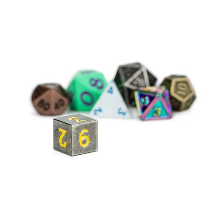 FanRoll Mystery Misfit Mini Metal Polyhedral Dice Set