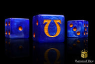 Baron Of Dice Omega Gold Dice Square Corner 16mm Dice