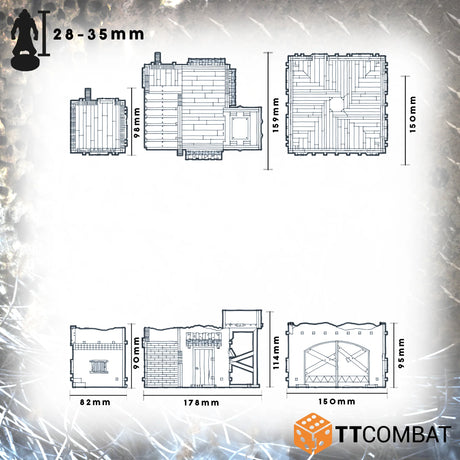 TTCombat Chroma Terrain - Orc Settlement
