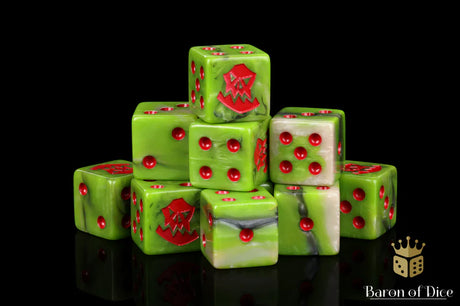 Baron of Dice Orc Dice Red Square Corner x25
