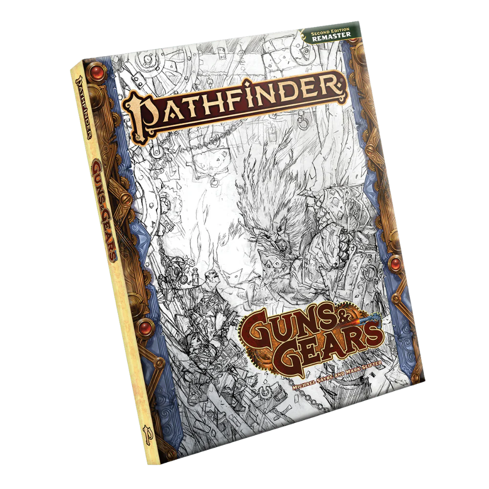 Pathfinder RPG Guns & Gears (Remastered) Sketch Cover – Travelling Man UK