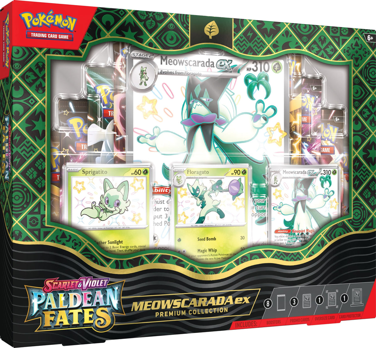Pokemon TCG Scarlet & Violet Paldean Fates Premium Collection Meowscarda/Quaquaval/Skeledirge