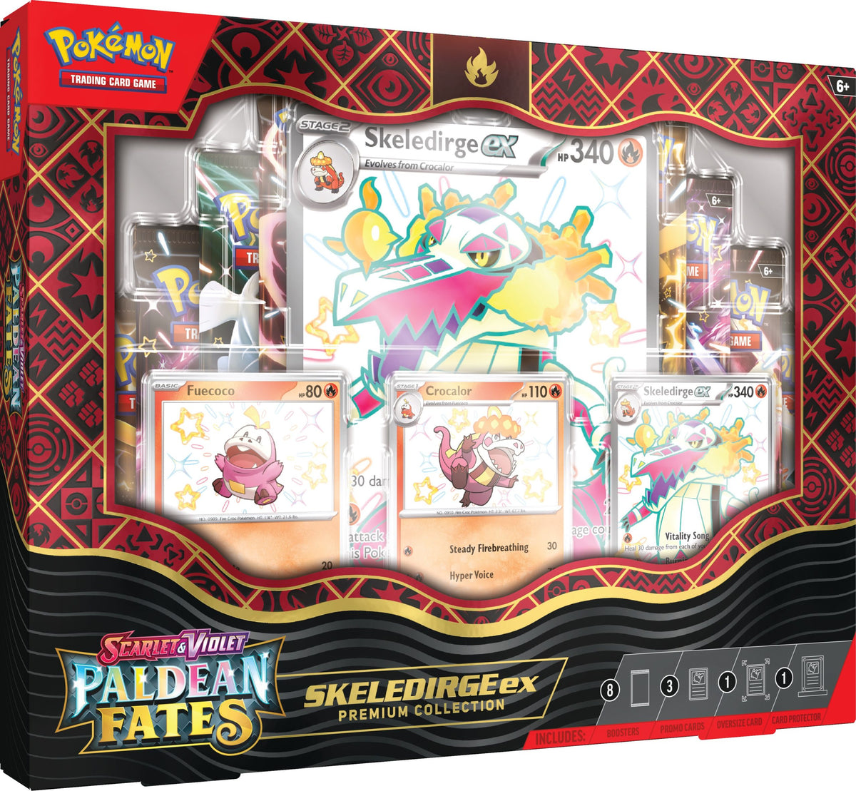 Pokemon TCG Scarlet & Violet Paldean Fates Premium Collection Meowscarda/Quaquaval/Skeledirge