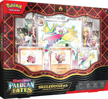 Load image into Gallery viewer, Pokemon TCG Scarlet &amp; Violet Paldean Fates Premium Collection Meowscarda/Quaquaval/Skeledirge