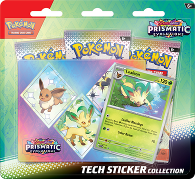 Pokemon TCG Scarlet & Violet 8.5 Prismatic Evolutions Tech Sticker Collection Leafeon